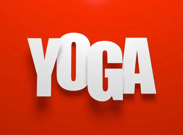 Yoga en rojo . — Foto de Stock