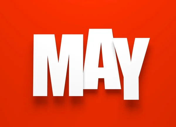 May on red — Stock Photo, Image