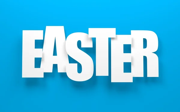 Happy easter on blue. — Stock Photo, Image