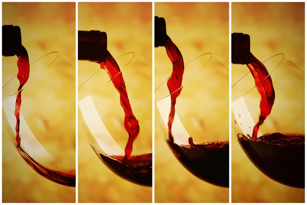 Κόκκινο κρασί, ρίξτε έννοια του γεμίσματος — Φωτογραφία Αρχείου
