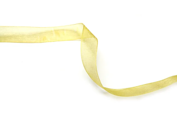 Shiny design satin ribbon on white background — Stock Photo, Image