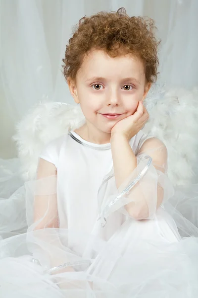 The beautiful little boy in an image of an angel — Stock Photo, Image