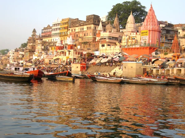 Varanasi řeka — Stock fotografie