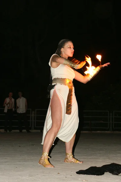 Show with fire — Stock Photo, Image