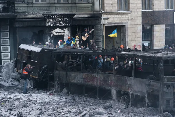 Kiev, Ukraina - 23 stycznia 2014 — Zdjęcie stockowe