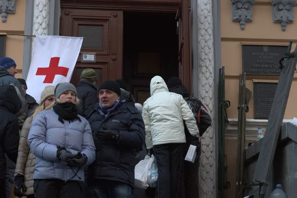 КИЕВ, Украина - 23 января 2014 г. — стоковое фото