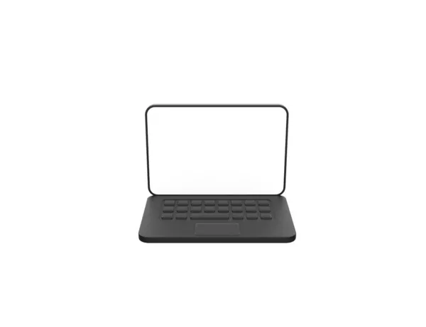 Layar Kosong Laptop Dengan Spasi Untuk Teks Model Render Diisolasi — Stok Foto