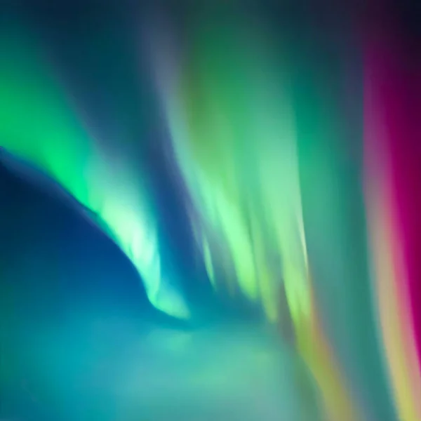 Misteriosa illustrazione del fenomeno delle luci polari settentrionali — Foto Stock