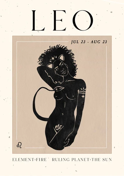 Znak Horoskopu Leo Astrologicznego Ilustracja — Zdjęcie stockowe