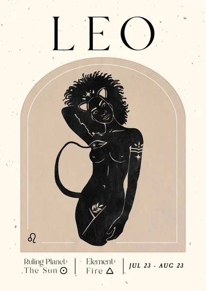 Лео Астрологічний Гороскоп Знак Ілюстрація — стокове фото