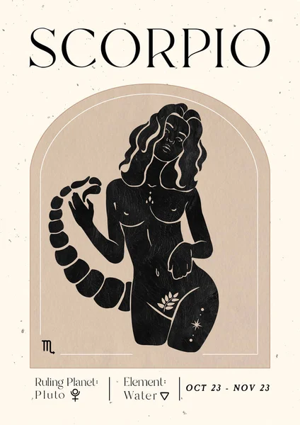 Znak Horoskopu Astrologicznego Skorpiona Ilustracja — Zdjęcie stockowe