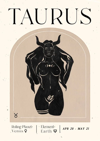 Taurus Astrological Horoscope Sign Illustration — Stock Photo, Image