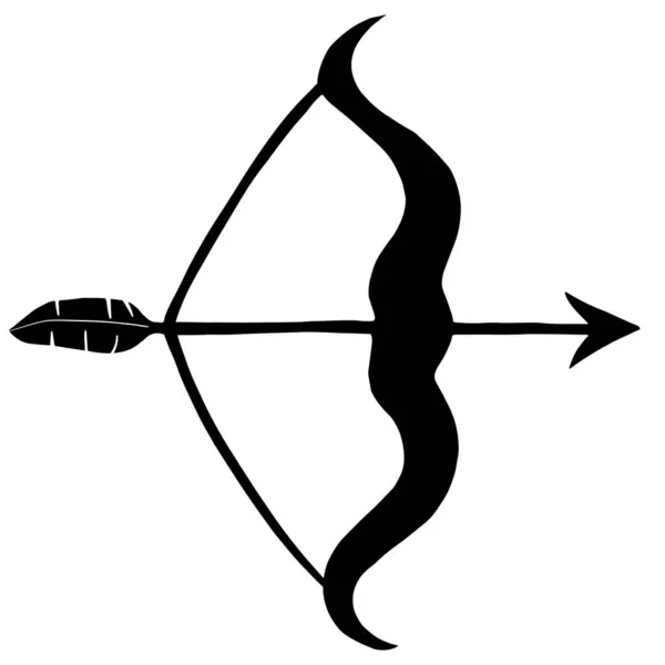 Skytten Zodiac Tecken Symbol Den Vita Isolerade Bakgrunden — Stockfoto