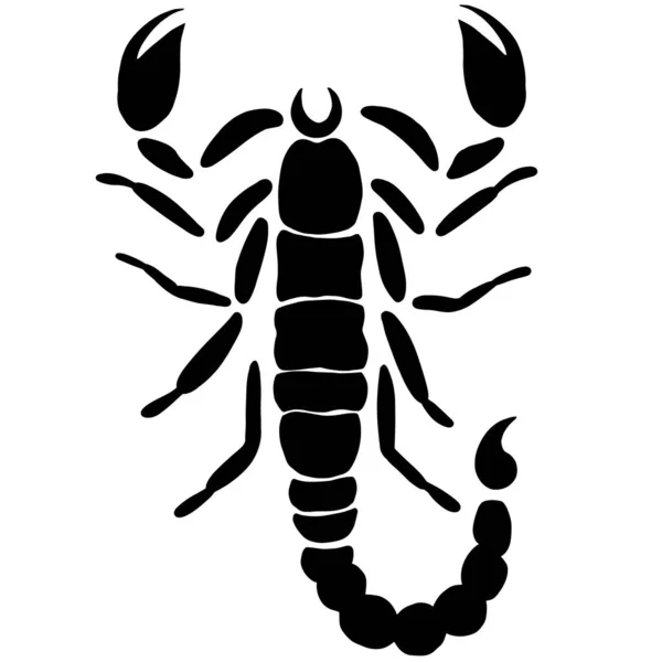 Scorpion Signe Zodiaque Symbole Sur Fond Blanc Isolé — Photo