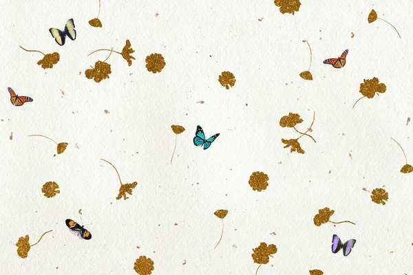 나비와 복고풍 — 스톡 사진