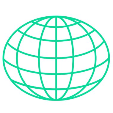 beyaz zemin üzerinde küre simgesi