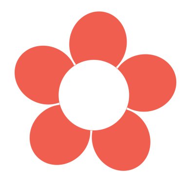 Çiçek. Web simgesi basit illüstrasyon 