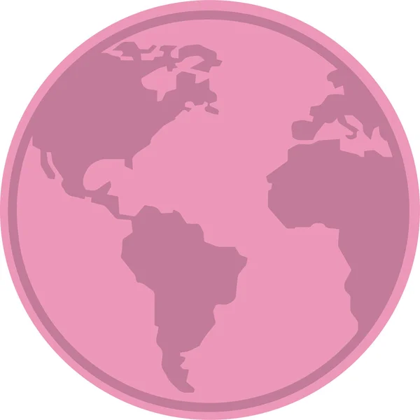 Illustration Pink Planet Earth — 图库照片