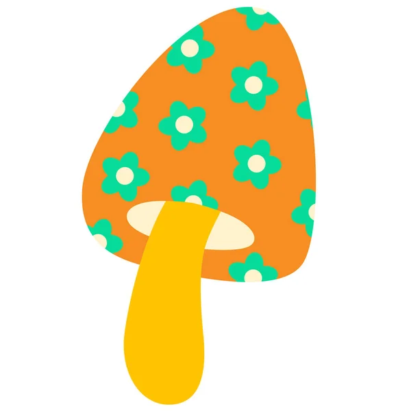 Mushroom Icon Cartoon Illustration Cute Mushroom Icons Web — стоковое фото