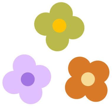 çiçek vektör simgesi. Düz çizim. 10 saniye.