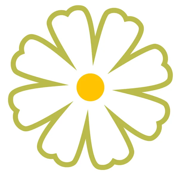 Blumensymbol Einfache Illustration Von Gänseblümchen Blumen Vektorsymbolen Für Webdesign Isoliert — Stockfoto