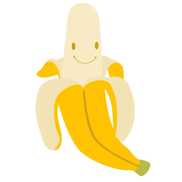 Banana Giallo Arancione Vettoriale Illustrazione — Foto Stock