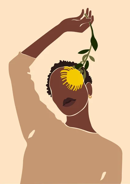 Illustration Woman Flower — Foto de Stock
