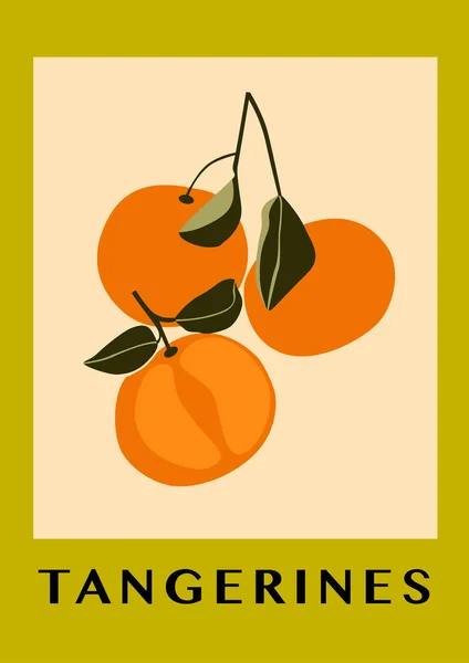 Tangerines Illustration Background Healthy Eating — Stock fotografie