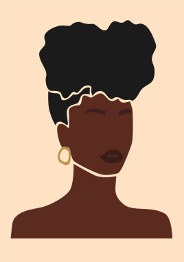 woman with hairstyle design,  illustration 