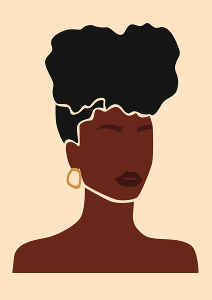 Femme Avec Design Coiffure Illustration — Photo