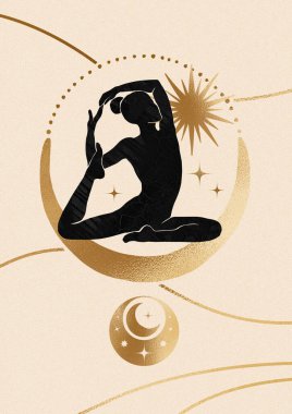 Duvarda dövme şeklinde meditasyon.