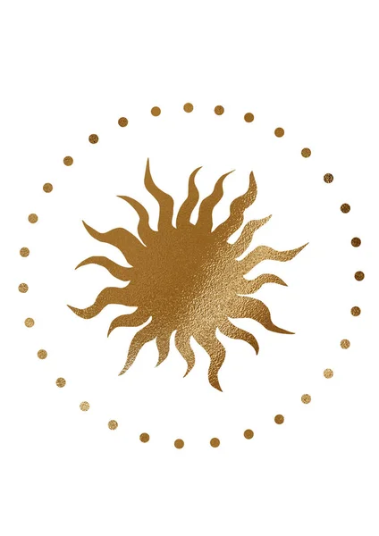 Illustrazione Bel Modello Oro Girasole — Foto Stock