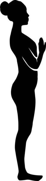 Silhouette Donna Bianco Nero — Foto Stock