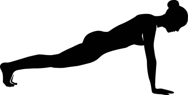 Silhouette Woman Black Sportswear — Stock Photo, Image