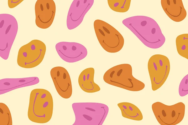 Seamless Pattern Cartoon Mushrooms Vector Illustration — Stock fotografie