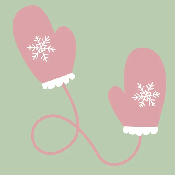 Boże Narodzenie Rękawiczki Płatków Śniegu Ilustracja Wektor — Zdjęcie stockowe