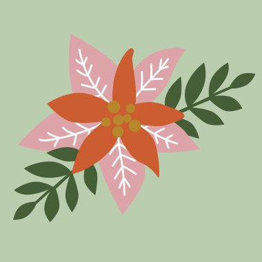 güzel çiçek desenli arka plan vektör çizimi