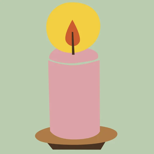 Icono Vela Navidad Ilustración Plana Quema Velas Icono Vectorial Para — Vector de stock