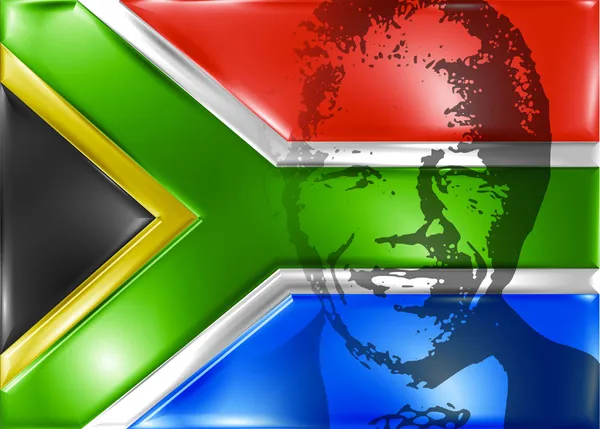 Dél-afrikai Köztársaság lobogója — Stock Fotó