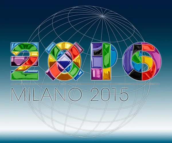 Logo e ilustración de la Expo 2015 — Foto de Stock