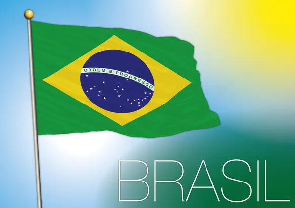 ブラジル国旗 — ストックベクタ