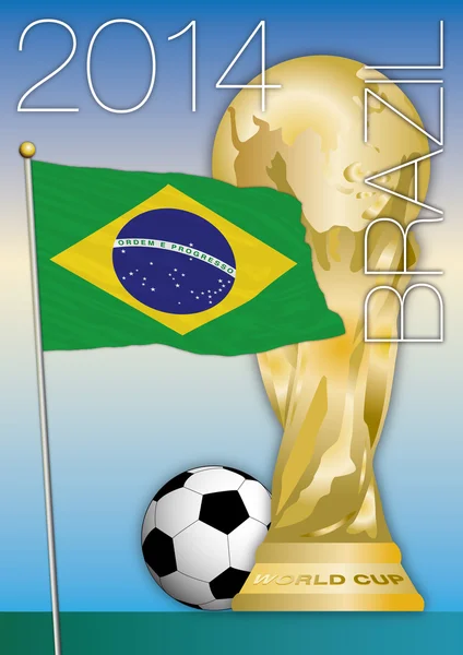 Coppa del mondo di calcio Brasile 2014 — Vettoriale Stock
