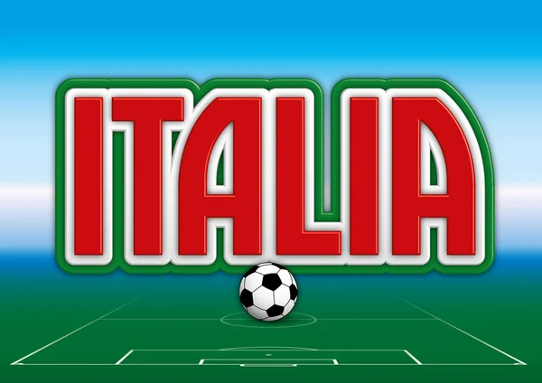 Italia fútbol colores fútbol — Vector de stock