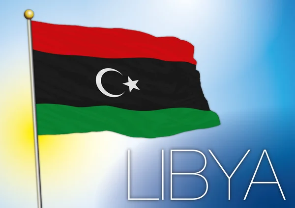 Libya bayrağı yeni tip — Stok Vektör