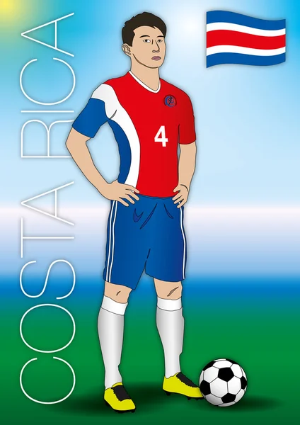 Форма футболиста Коста-Рики — стоковый вектор