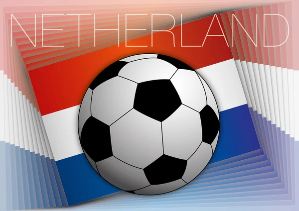 Ολλανδική σημαία με μπάλα ποδοσφαίρου — Διανυσματικό Αρχείο