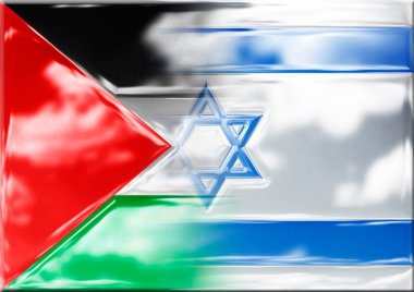 Israel palestine flags clipart