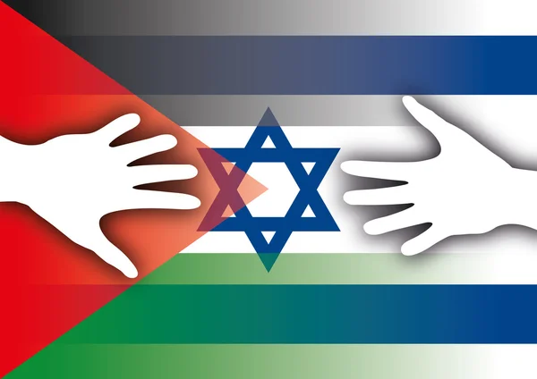 Israel Palestina flaggor — Stockfoto