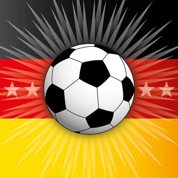 Germania bandiera e palla — Vettoriale Stock