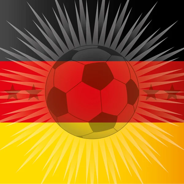 Vlajka Německo a míček — Stockový vektor